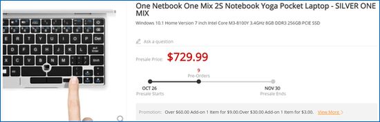 Gearbest One Netbook One Mix 2S